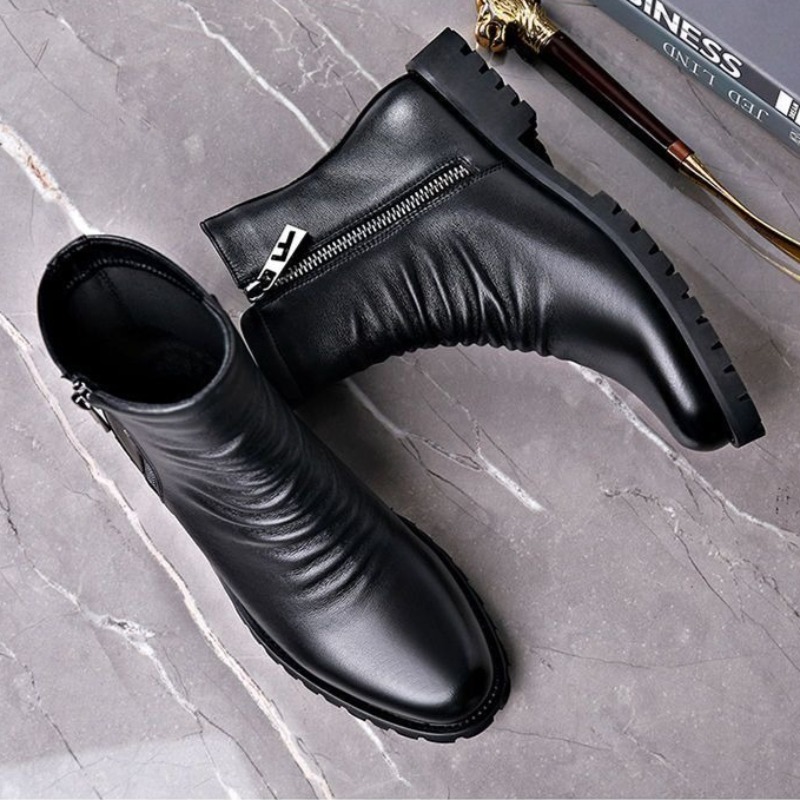 Men Formal Wear With Boots - High Quality Men's High Top Boots