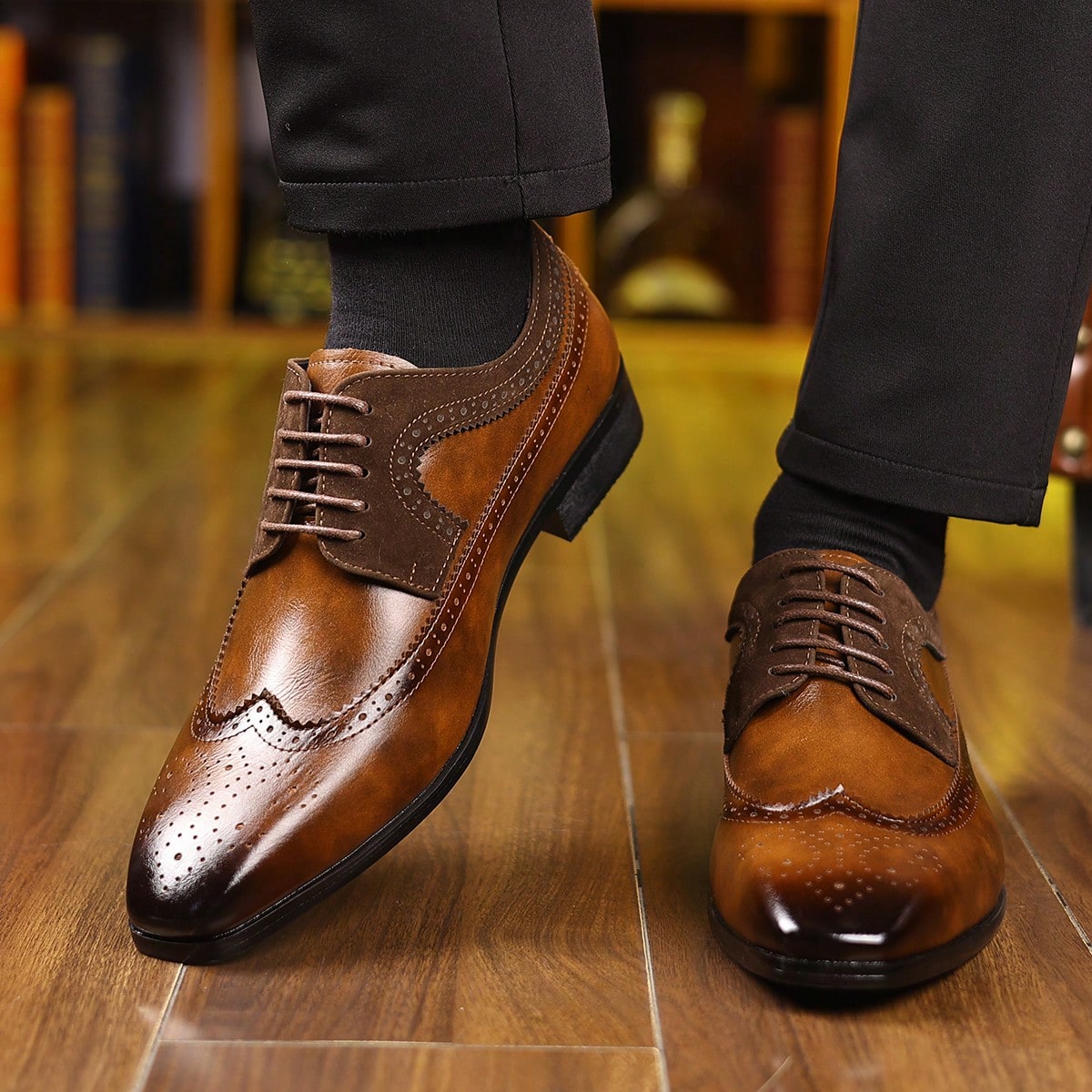 Wingtip Brogue Lace‑Up Dress S - Formal Men Daily Wear Footwear recension och pris