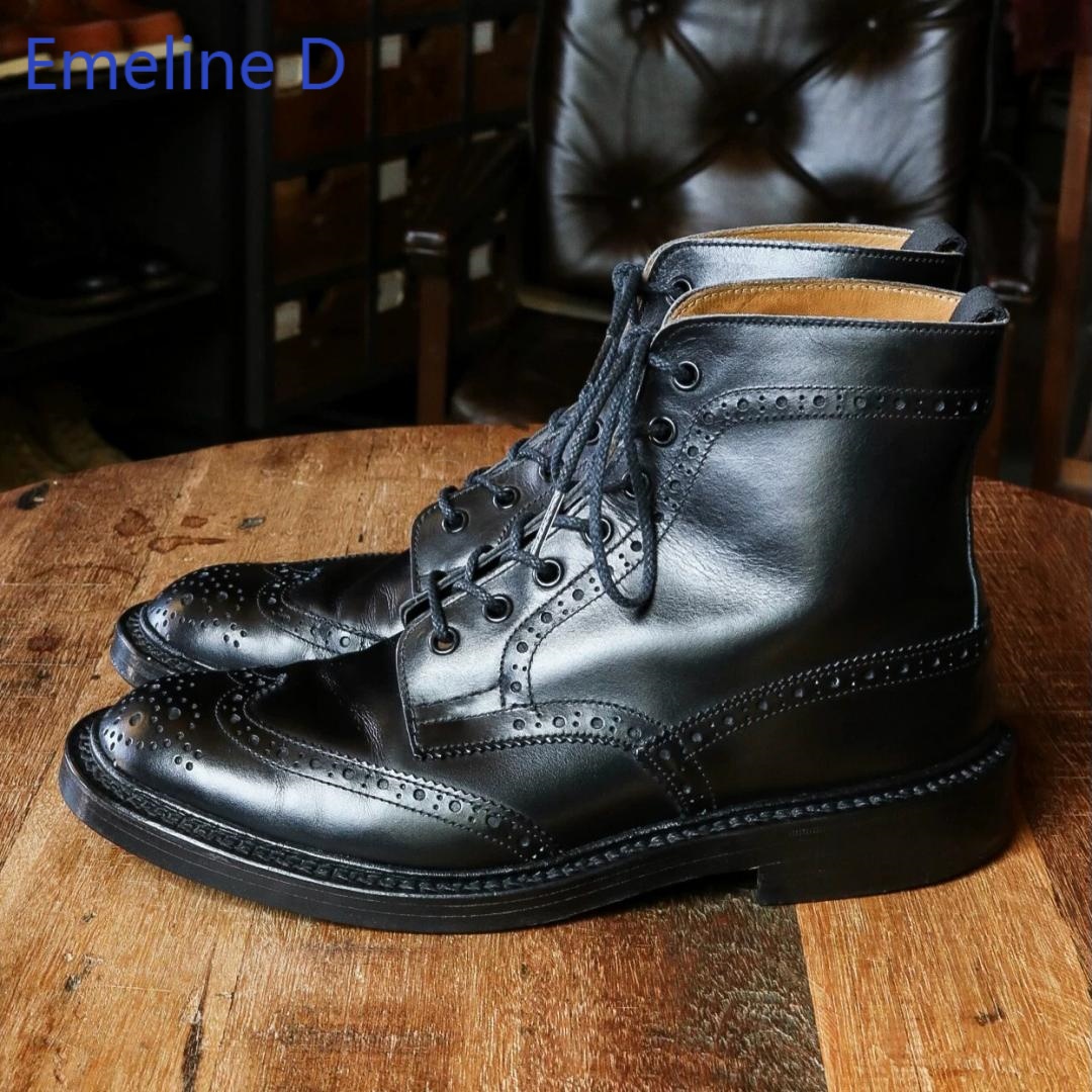 Men Brogue Ankle Boots Genuine - Formal Men Daily Wear Footwear recension och pris