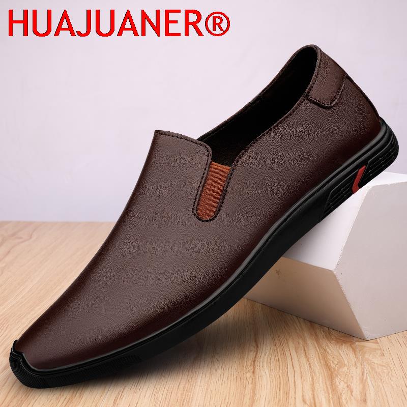 Genuine Leather Shoes Men's Lo - Men Formal Wear All Black recension och pris