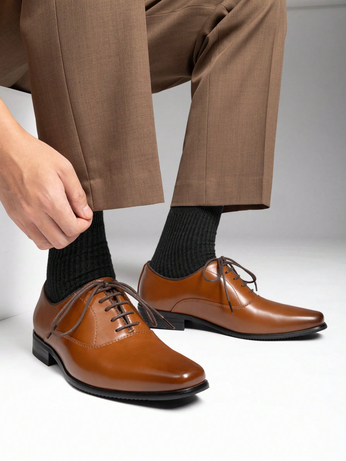 Brown Oxford Dress Shoes for M - Formal Men Daily Wear Footwear recension och pris